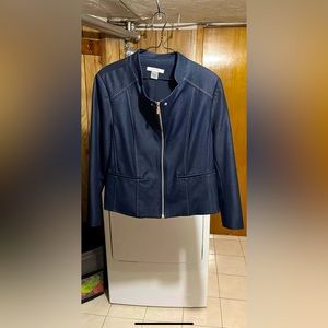 Tanjay dress jacket - size 10 (fits like large medium or small large) navy blue